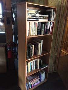 lot 253 image: Wooden Five Shelf Bookcase