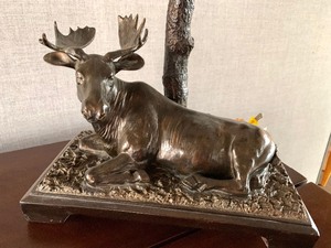 lot 107 image: Moose Table Lamp