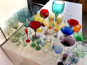 lot 201 image: Large Colorful Glassware Lot