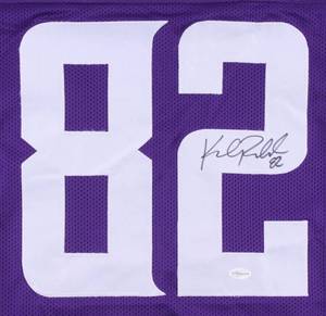 lot 4 image: Kyle Rudolph Signed Vikings Purple Jersey (TSE COA)