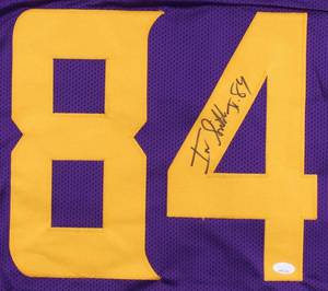 lot 5 image: Irv Smith Jr. Signed Vikings Purple Jersey  (JSA COA)