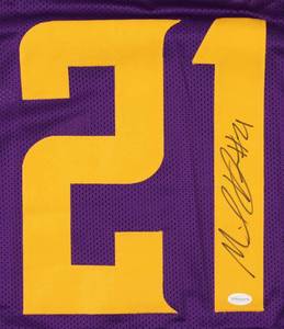 lot 6 image: Mike Hughes Signed Vikings Color Rush Home Jersey (TSE Hologram)
