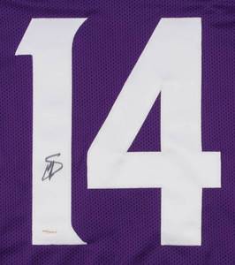 lot 13 image: Stefon Diggs Signed Vikins Purple Jersey (TSE Hologram)