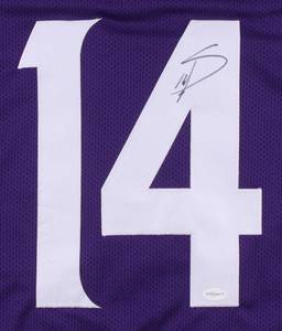 lot 12 image: Stefon Diggs Signed Vikings Purple Jersey (TSE & COA)