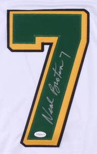 lot 40 image: Neal Broten Signed Minnesota North Stars Away Jersey (TSE COA)