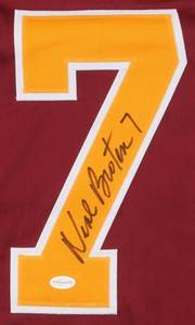 lot 42 image: Neal Broten Signed  U of Minnesota College Jersey (TSE COA)