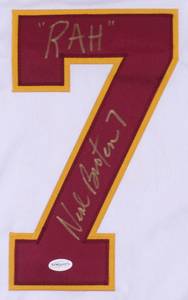 lot 43 image: Neal Broten Signed U of Minnesota College Jersey Inscribed RAH (TSE COA)
