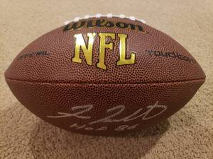 lot 30 image: Fran Tarkenton Signed Football Inscribed HOF 86 (JSA COA)
