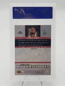 lot 0 image: 2003 LeBron James Upper Deck Rookie Exclusives PSA 8 NMMT