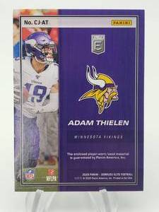 lot 0A image: 2020 Panini Elite Adam Thielen Game Used Jersey Card
