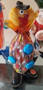lot 220 image: Collection of Vibrant Glass Art Clowns by Murano