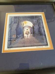 lot 37 image: Zefat Jewish Fine Art Print by Yakov Kaszemacher, Lit Path