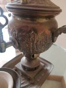 lot 233 image: Amazing Miniature Brass Samovar with Kettle