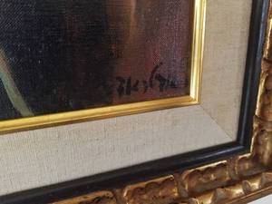lot 35 image: Fantastic Israeli Fine Art Print by Adolph Adler, Signed - In Thought