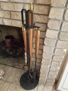 lot 603 image: Collection of Fireplace Tools