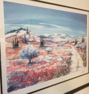 lot 284 image: Beautiful Signed Fine Art Lithograph by Ella Fort- Poppy Blossom