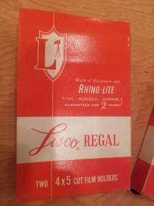 lot 472 image: Collection of Lisco Regal Rhino Lite 4 x 5 Cut Film Holders