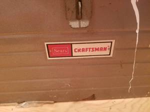 lot 522 image: Vintage Craftsman Toolbox with Handymans Essentials