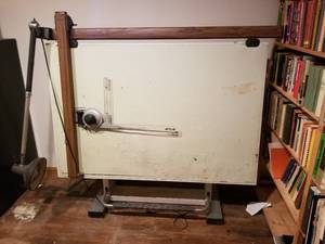 lot 79 image: Professional Grade Vemco V-Track Mark XII Drafting Table