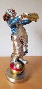 lot 218 image: Collection of 3 Mida Argenti Silver Hand Painted Clowns