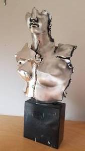 lot 2 image: 1970s Vintage Zanfeld 999 Taxco Sterling Clad Female Torso Sculpture