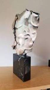 lot 1 image: 1970s Vintage Zanfeld 999 Taxco Sterling Clad Male Torso Sculpture
