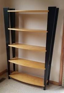 lot 63 image: Art Deco Inspired Birch Book Shelf