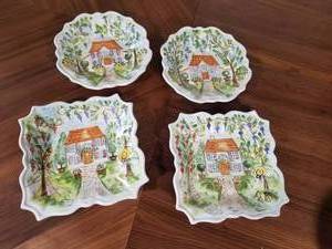 lot 386 image: Hand Painted Hors DOeuvres Trays by Ma Maison