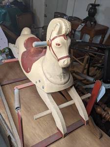 lot 150 image: Vintage Train-Rite Childrens Rocking Horse