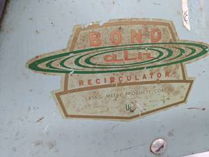 lot 55 image: Vintage Bond Recirculator Window Fan - Works