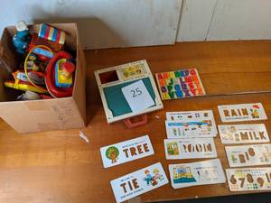 lot 25 image: Assorted Vintage Fisher Price and Learning Toys