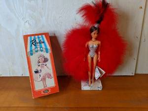 lot 32 image: Vintage Fiona Originals Showgirl Doll and Little Miss Revlon Doll in Box
