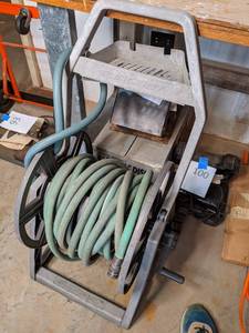 lot 94 image: Suncast Hose Reel Cart and Garden Hose