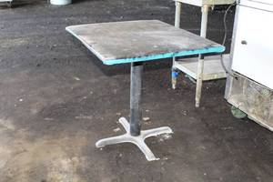 lot 236 image: Lot of (2) 30 Square Pedestal Dining Table, 36 Square Pedestal Dining Table