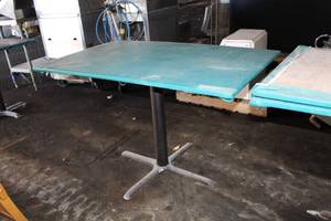 lot 234 image: Lot of (4) 30x48 Rectangle Pedestal Dining Tables