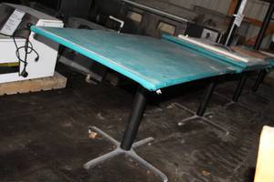 lot 237 image: Lot of (7) 30x48 Rectangle Pedestal Dining Tables
