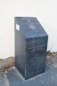 Lot of (1) Granite Podium Dedicated to the memory of Jack Conzemius Rotarian and Friend