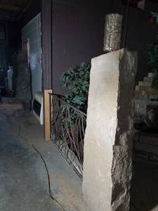 Lot of (2) Custom made railings with support stones