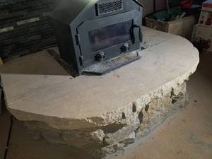 Wood Burning Stove with Fan, Exhaust and Surround
