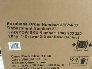 2 HUSKY 28 in. W x 33 in. H x 18 in. D 1-Drawer 2-Door Steel Garage Base Cabinets SEE PICS