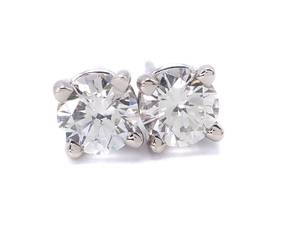 lot 11 image: .71 Carat Very Fine VS Diamond Stud Earrings in 14k White Gold $2100