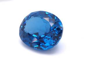 lot 10A image: 17.86 Carat Natural Intense Deep Blue Topaz Loose Gemstone $1000