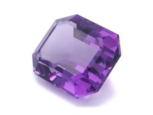 lot 20B image: 6.74 Carat Natural Brazilian Amethyst Gemstone Emerald Cut, Loose