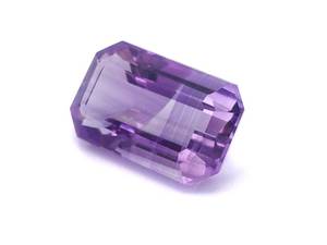 lot 30A image: 3.52 Carat Rectangular Emerald Cut Amethyst Gemstone Loose