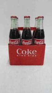 Coca-Cola 6 Pack King Size Glass Bottles