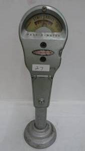 Vintage Park-O-Meter With Post Stand