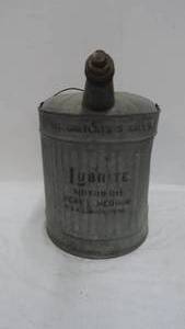 Vintage Hubrite 5 gal Oil Can