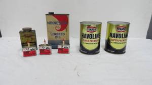 Vintage Tin Automotive Items With Some Product