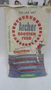 Vintage Archer Seed Bag 100lbs 2 Sided