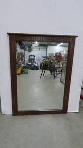 Vintage Oak Framed Mirror